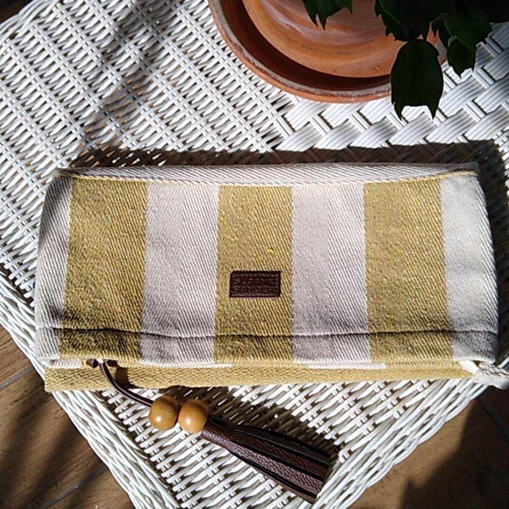 Sloane Ranger Stripe Tassel Clutch